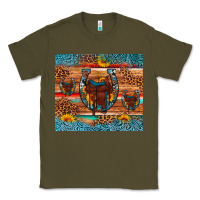 Army Green saddle horseshoe leopard sunflower Classic Tee - Artiststas