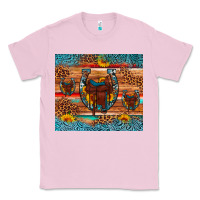 Bubblegum Pink saddle horseshoe leopard sunflower Classic Tee - Artiststas