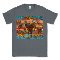 Charcoal Heather saddle horseshoe leopard sunflower Classic Tee - Artiststas