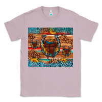 Lilac saddle horseshoe leopard sunflower Classic Tee - Artiststas