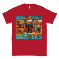 Red saddle horseshoe leopard sunflower Classic Tee - Artiststas
