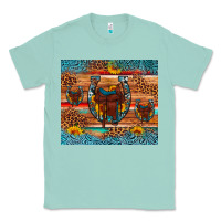 Seafoam saddle horseshoe leopard sunflower Classic Tee - Artiststas