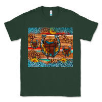 Sports Green saddle horseshoe leopard sunflower Classic Tee - Artiststas