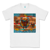 White saddle horseshoe leopard sunflower Classic Tee - Artiststas