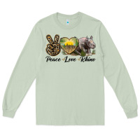 Matcha peace love rhino Long Sleeve Tee - LillyAllenDesigns