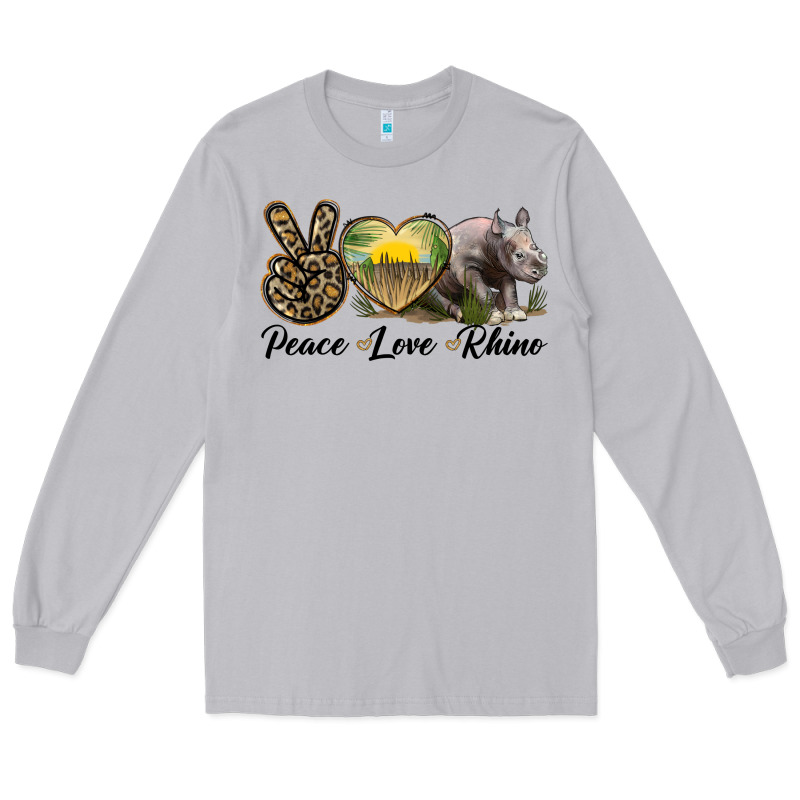 Peace Love Rhino Long Sleeve Tee by LillyAllenDesigns | Teevron