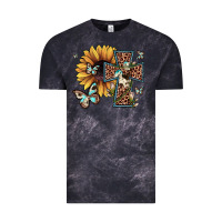 Cloud Black leopard cross sunflower butterfly Vintage Tee - JahusDesignShop