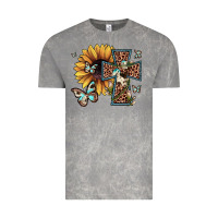 Cloud Rock leopard cross sunflower butterfly Vintage Tee - JahusDesignShop