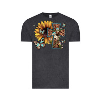 Vintage Black leopard cross sunflower butterfly Vintage Tee - JahusDesignShop