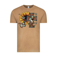 Leopard Cross Sunflower Butterfly Vintage Tee | Teevron