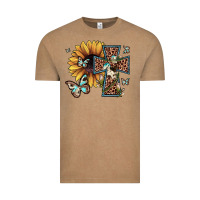 Vintage Coffee leopard cross sunflower butterfly Vintage Tee - JahusDesignShop