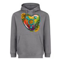 Storm Lgbtq Heart With Sunflower Heavyweight Hoodie - BundleAndBundleShop