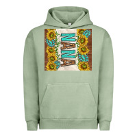 Pigment Oil Green nana sunflowers and turquoise gemstones Urban Hoodie - TumblerDesignByShophia