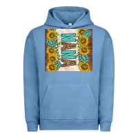 Pigment Pebble Blue nana sunflowers and turquoise gemstones Urban Hoodie - TumblerDesignByShophia