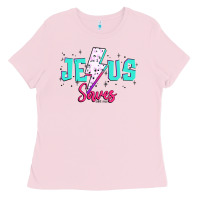 Bubblegum Pink jesus saves Ladies Tee - JahusDesignShop