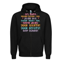 Black let them Zipper Hoodie - MaliasSmallBusiness