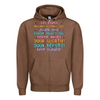 Chestnut let them Zipper Hoodie - MaliasSmallBusiness