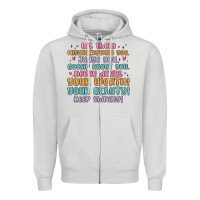 Dove Grey let them Zipper Hoodie - MaliasSmallBusiness