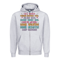 Heather Grey let them Zipper Hoodie - MaliasSmallBusiness