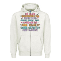 Oatmeal Heather let them Zipper Hoodie - MaliasSmallBusiness