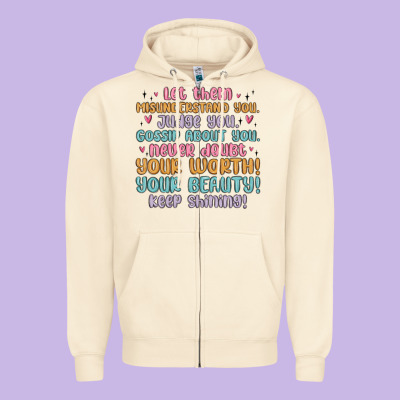 Let Them Zipper Hoodie Designed By Maliassmallbusiness