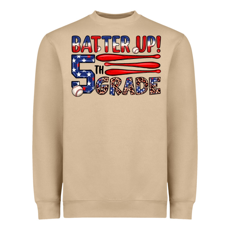 Batter Up 5th Grade Heavyweight Sweatshirt by JahusDesignShop | Teevron