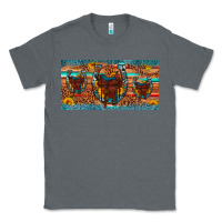 Charcoal Heather saddle horseshoe  sunflower leopard license plate Classic Tee - Artiststas