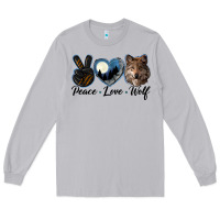 Moon Dust peace love wolf head Long Sleeve Tee - LillyAllenDesigns