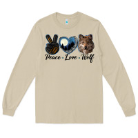 Mushroom peace love wolf head Long Sleeve Tee - LillyAllenDesigns