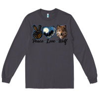 Smoke peace love wolf head Long Sleeve Tee - LillyAllenDesigns