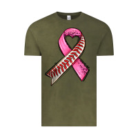 Vintage Olive breast cancer sport ribbons Vintage Tee - AdoDesignShop