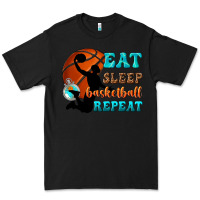 Black eat sleep basketball repeat Premium Tee - texasbilliewilder