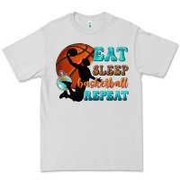Dove Grey eat sleep basketball repeat Premium Tee - texasbilliewilder