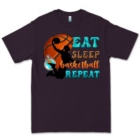 Plum eat sleep basketball repeat Premium Tee - texasbilliewilder