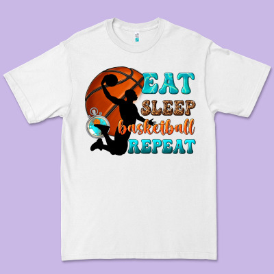 Premium Tee eat sleep basketball repeat
