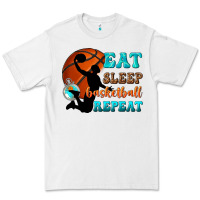 White eat sleep basketball repeat Premium Tee - texasbilliewilder