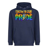 Navy Lgbtq Show Your Pride With Rainbow Heavyweight Hoodie - BundleAndBundleShop