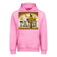 Fuchsia Pink faith with cross Urban Hoodie - TumblerDesignByShophia