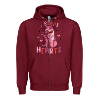 Burgundy i steal hearts Zipper Hoodie - MaliasSmallBusiness