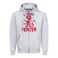 Heather Grey i steal hearts Zipper Hoodie - MaliasSmallBusiness