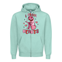 Seafoam i steal hearts Zipper Hoodie - MaliasSmallBusiness