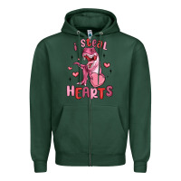 Sports Green i steal hearts Zipper Hoodie - MaliasSmallBusiness