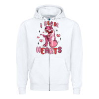 White i steal hearts Zipper Hoodie - MaliasSmallBusiness