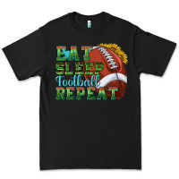 Black eat sleep football repeat Premium Tee - texasbilliewilder