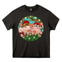 Asphalt Christmas Pigs Heavy Core Tee - RanaPortraitStore