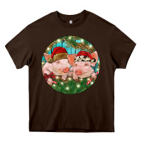 Christmas Pigs Heavy Core Tee | Teevron