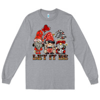 Heather Grey let it be ladybug gnomies Long Sleeve Tee - BarkalooDesign