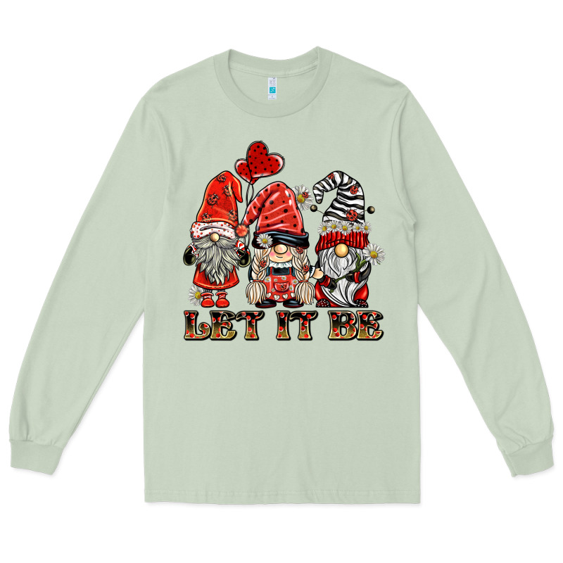 Let It Be Ladybug Gnomies Long Sleeve Tee by BarkalooDesign | Teevron