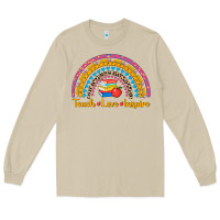 Mushroom back to school rainbow teach love inspire Long Sleeve Tee - AdoDesignShop