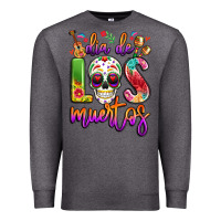 Charcoal Heather dia de los muertos Premium Sweatshirt - LillyAllenDesigns